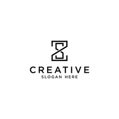 Geometric SZ or ZS Logo Design. Modern, Minimalist Tech Monogram for Luxury Business & Corporate Identity