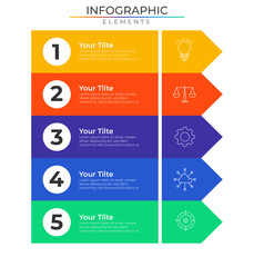 Fototapeta na wymiar Workflow process infographic elements concept design vector with icons. Five steps network project template for presentation and report.