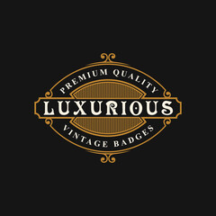 Fototapeta na wymiar Vintage luxury ornament logo