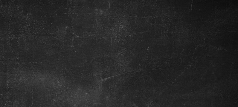 Blank front Real black chalkboard background texture in college concept for back to school kid wallpaper for create white chalk text draw graphic