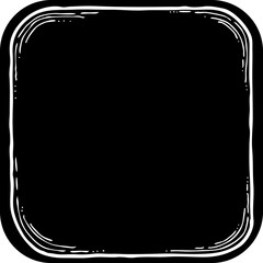 Speech bubble chalkboard for chat communication symbol. Empty background balloon talk cloud for message chatting. Comic cartoon element. Hand drawn retro vintage vector illustration. Line drawing.