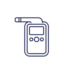 breathalyzer, alcohol test line icon