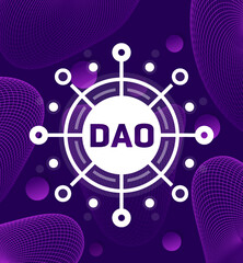 DAO, Decentralized Autonomous Organisation vector illustration