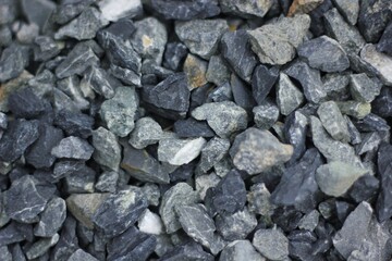 Pile of stones for construction, buildings and roads.