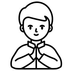 Obraz premium man line icon
