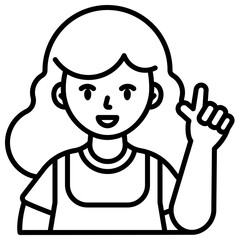 woman line icon
