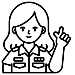 woman line icon