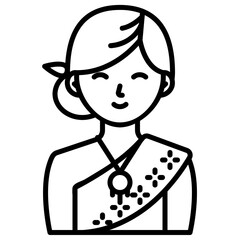 woman line icon