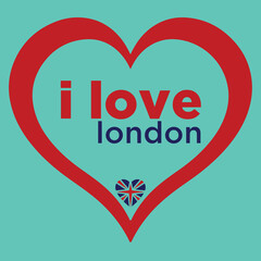 i love london, Simple vector illustration design style template