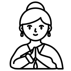 woman line icon