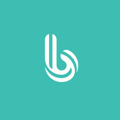 Letter B from stripes logo design. Universal minimalist flat logotype icon symbol. Vector illustration © iamguru