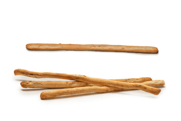 Bread sticks isolated on white background.