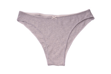 Women cotton panties isolated on white background.