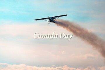 Fototapeta na wymiar Canada Day - text, world holiday and International (copy space).