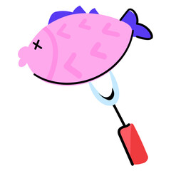 Check out handcrafted sticker of fish 