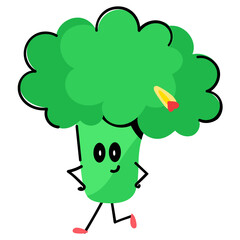 Ready to use sticker of broccoli