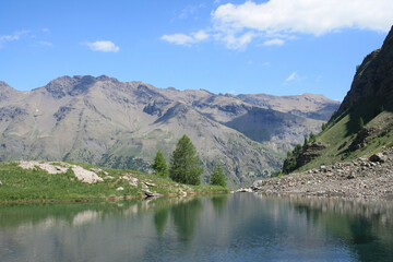 Naklejka na ściany i meble Ecrin national park in hautes alpes, french alps