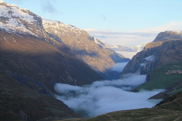 la Grave, a mountain village in hautes Alpes, french alps