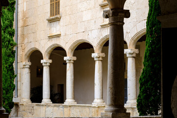 Fototapeta premium claustro de Santo Domingo, 1730, Inca, Mallorca, balearic islands, spain, europe