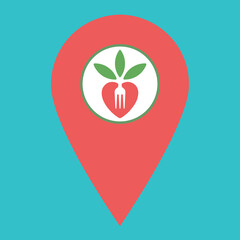 location icon for food, restaurant, hotel Simple vector illustration design