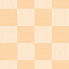 Wood parquet geometric seamless pattern. Textured square wooden tiles of beige anf light orange. Checkered abstract background