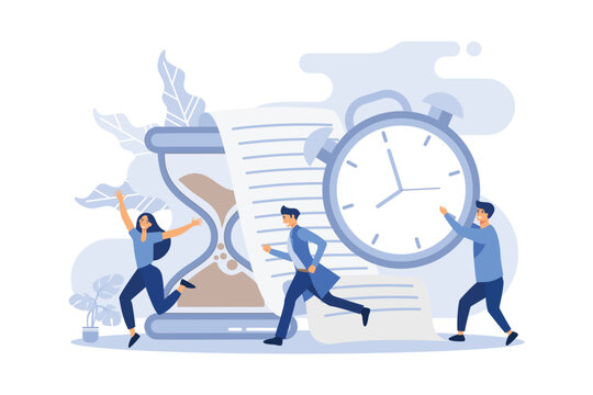 Concept save time, Money saving. Times is money. Business and management, time is money, financial investments in stock market future income growth. flat design modern illustration