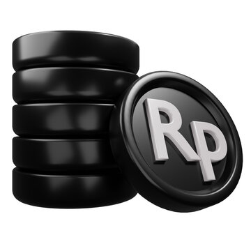 Indonesian rupiah coin 3D illustration