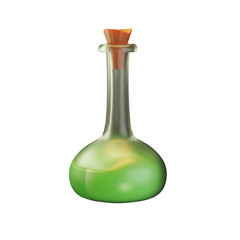 3D Illustration Halloween, chemistry bottle, for web, app, celebration, etc