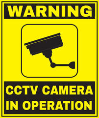 Cctv camera in operation sign vector