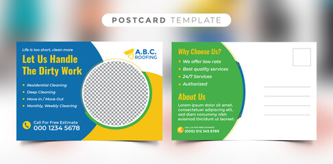 Cleaning Service Postcard Template