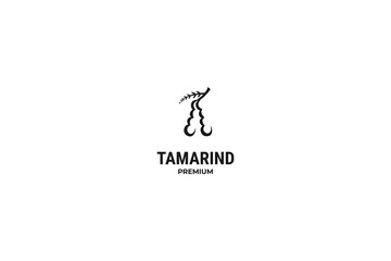 Flat illustration tamarind logo vector design idea - obrazy, fototapety, plakaty