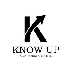 Obraz premium letter K up logo