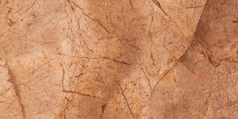 Fototapeta na wymiar new Brown Marble Stone With Spider web Veins Structure For tiles exterior background
