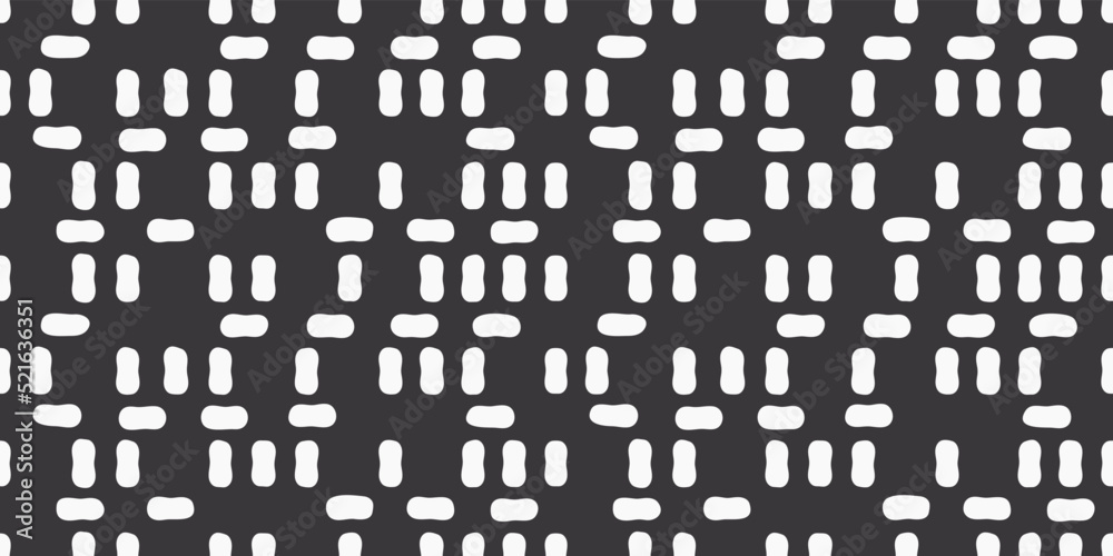 Leinwandbilder Original pattern of forms in a horizontal or vertical position. Seamless pattern of white sticks.