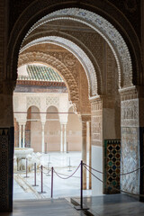 Beautiful Islamic arches at Alhambra, Spain