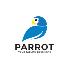 Color Parrot Logo Template Modern Vector.