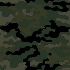 Naklejka premium Abstraction military camouflage khaki pattern vector graphics modern hunting background.