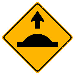 Road Humps Ahead Symbol Sign, Vector Illustration, Isolated On White Background Label .EPS10