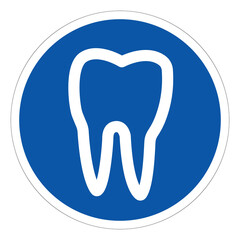 Dental Tooth Symbol Sign,Vector Illustration, Isolated On White Background Label. EPS10