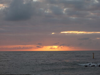 Naklejka premium 日本海に沈む夕日