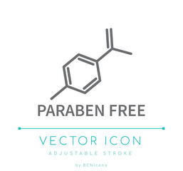 Paraben Free Line Icon