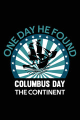 Columbus day t-shirt design