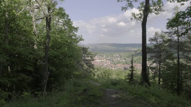 Beautiful View Of Small Town in spring time. Bleicherode, Deutcshland.