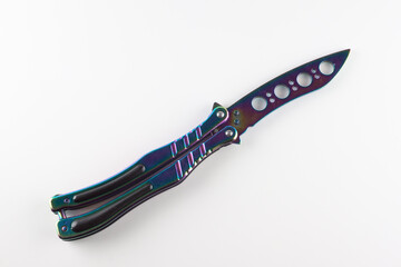 new bright folding knife butterfly