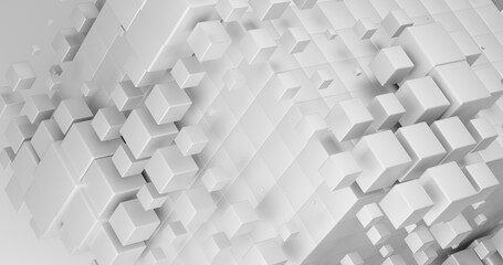 Abstract square background. Technology polygonal design 3d rendering