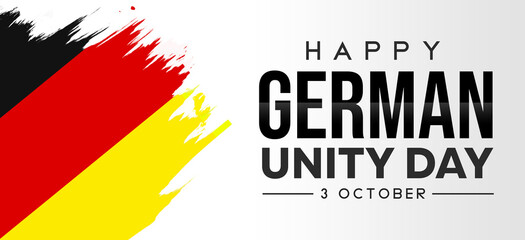 Happy German Unity Day Backdrop with the Germany flag and greetings. National and unity day background