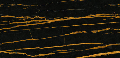 Black marble texture background with golden veins on surface. architecture decorative slab marble granite. black travertino natural marble texture for ceramic wall tile. - 521651121