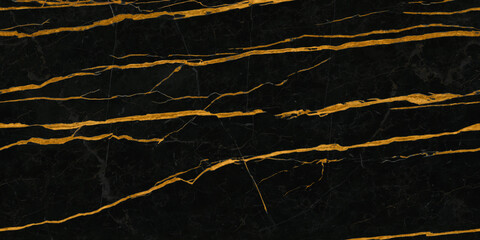 Black marble texture background with golden veins on surface. architecture decorative slab marble granite. black travertino natural marble texture for ceramic wall tile.