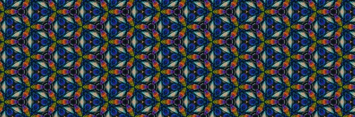 Beautiful Multicoloured Ethnic Floral Border For Digital Textile Suits And Sarees Prints