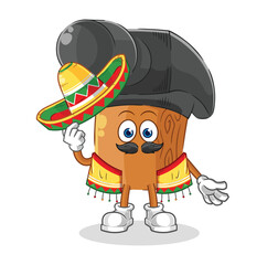 hammer Mexican culture and flag. cartoon mascot vector